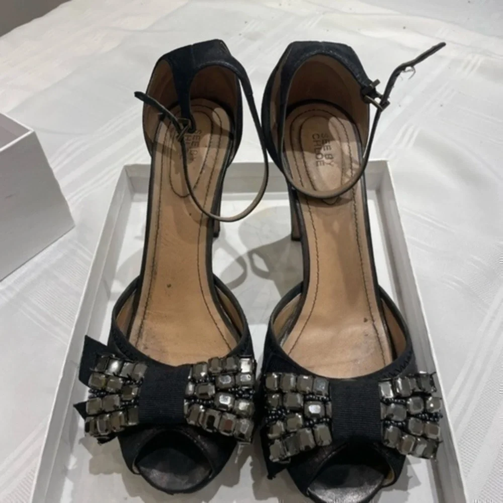 See by Chloe Platform Bow Jeweled Sandals Size 41